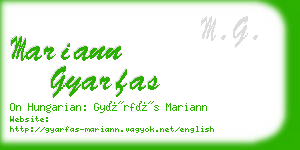 mariann gyarfas business card